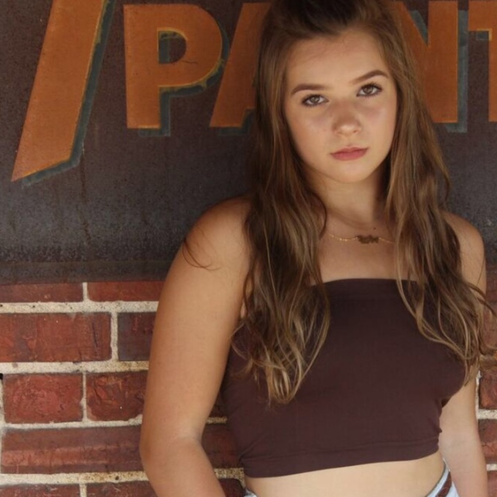 Brown tube top